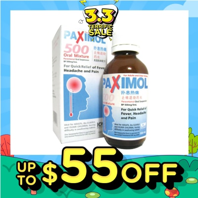 ICM PHARMA Paximol 500 Oral Mixture (Suitable Adults, Elderly And Older Children) For 100ml