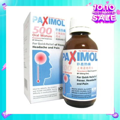 ICM PHARMA Paximol 500 Oral Mixture (Suitable Adults, Elderly And Older Children) For 100ml