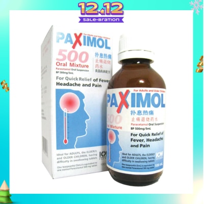 ICM PHARMA Paximol 500 Oral Mixture (Suitable Adults, Elderly And Older Children) For 100ml