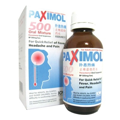 ICM PHARMA Paximol 500 Oral Mixture (Suitable Adults, Elderly And Older Children) For 100ml