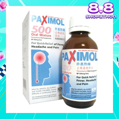 ICM PHARMA Paximol 500 Oral Mixture (Suitable Adults, Elderly And Older Children) For 100ml