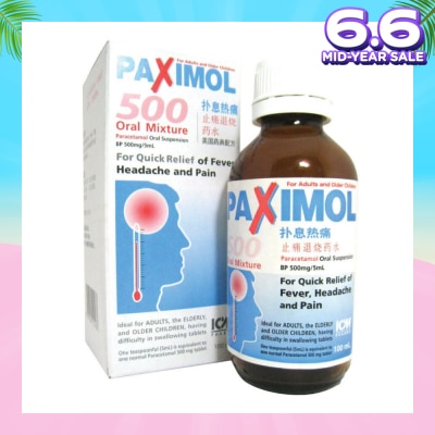 ICM PHARMA Paximol 500 Oral Mixture (Suitable Adults, Elderly And Older Children) For 100ml