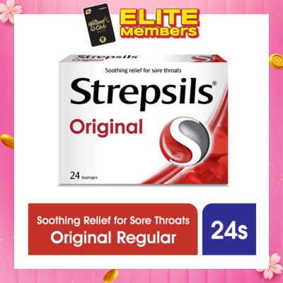 STREPSILS Lozenges Soothing Relief for Sore Throat Original 24s (Expiry: Jun`2026)
