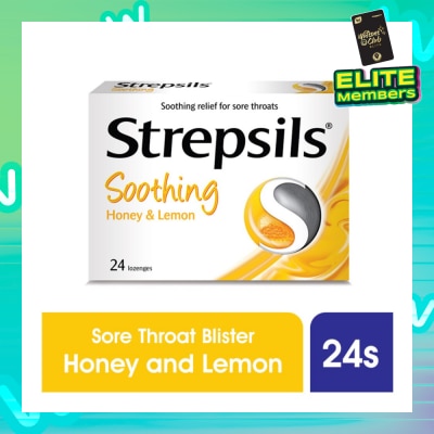 STREPSILS Lozenges Soothing Relief for Sore Throat Soothing Honey & Lemon 24s