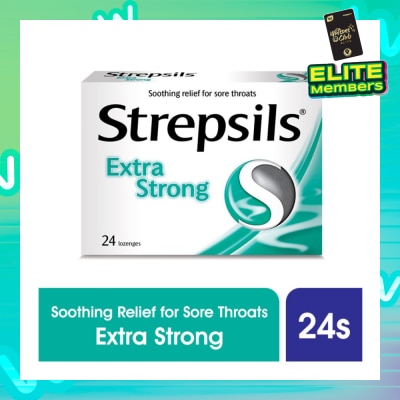STREPSILS Lozenges Soothing Relief for Sore Throat Extra Strong 24s