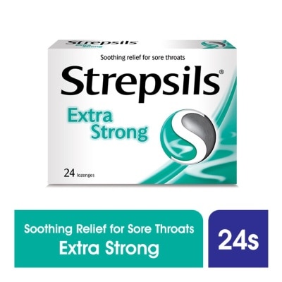 STREPSILS Lozenges Soothing Relief for Sore Throat Extra Strong 24s