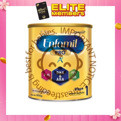 ENFAMIL A+ Infant Baby Milk Powder Formula Stage 1 (For 0mth - 12mths) 800g (Expiry: Jul`2026)