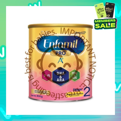 ENFAMIL A+ Infant Baby Milk Powder Formula Stage 2 (For 6mths+) 800g