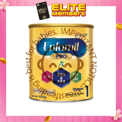ENFAMIL A+ Infant Baby Milk Powder Formula Stage 1 (For 0mth - 12mths) 400g