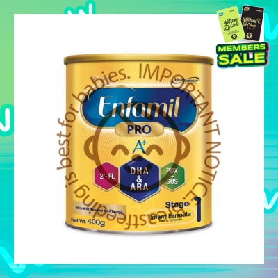 ENFAMIL A+ Infant Baby Milk Powder Formula Stage 1 (For 0mth - 12mths) 400g