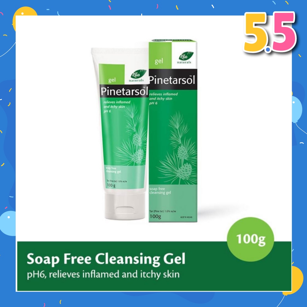 Pinetarsol Gel Soap Free Cleansing Gel (Relieves Inflamed & Itchy Skin) 100g
