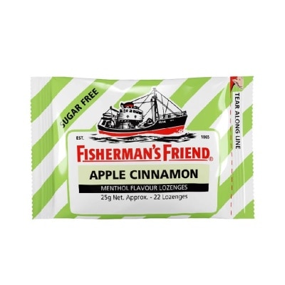 FISHERMAN Lozenges Sugar Free Apple & Cinnamon (Relieves Minor Sore Throat And Cough) 25g