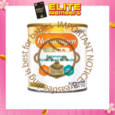 NUTRAMIGEN Nutramigen LGG Stage 1 Formula Milk Powder 400g (For 0 - 12 months)&nbsp;(Expiry: Aug`2026)