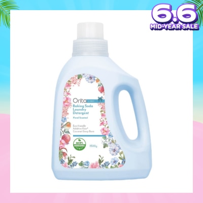 ORITA Eco-Friendly Coconut Soap Base Baking Soda Laundry Detergent Floral Scented Addictive Free 1500g