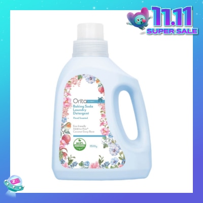 ORITA Eco-Friendly Coconut Soap Base Baking Soda Laundry Detergent Floral Scented Addictive Free 1500g