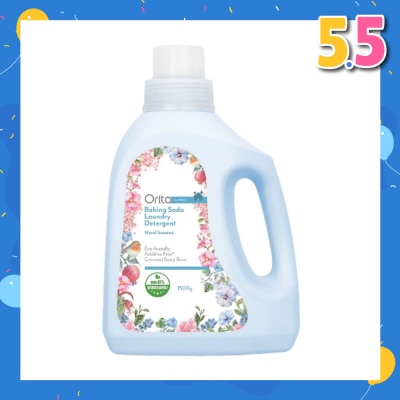 ORITA Eco-Friendly Coconut Soap Base Baking Soda Laundry Detergent Floral Scented Addictive Free 1500g