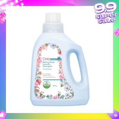 ORITA Eco-Friendly Coconut Soap Base Baking Soda Laundry Detergent Floral Scented Addictive Free 1500g