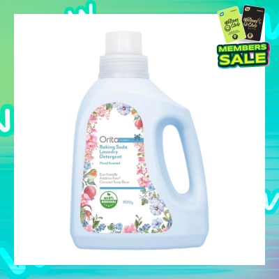 ORITA Eco-Friendly Coconut Soap Base Baking Soda Laundry Detergent Floral Scented Addictive Free 1500g