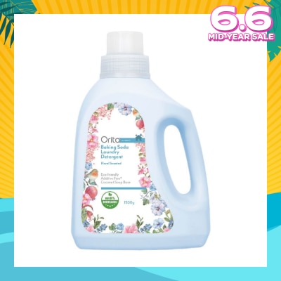 ORITA Eco-Friendly Coconut Soap Base Baking Soda Laundry Detergent Floral Scented Addictive Free 1500g