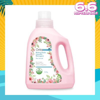 ORITA Eco-Friendly Coconut Soap Base Baking Soda Laundry Detergent Rose Scented Addictive Free 1500g