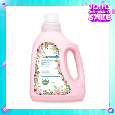 ORITA Eco-Friendly Coconut Soap Base Baking Soda Laundry Detergent Rose Scented Addictive Free 1500g