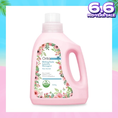 ORITA Eco-Friendly Coconut Soap Base Baking Soda Laundry Detergent Rose Scented Addictive Free 1500g