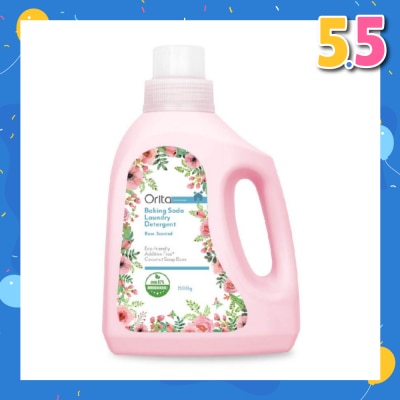 ORITA Eco-Friendly Coconut Soap Base Baking Soda Laundry Detergent Rose Scented Addictive Free 1500g