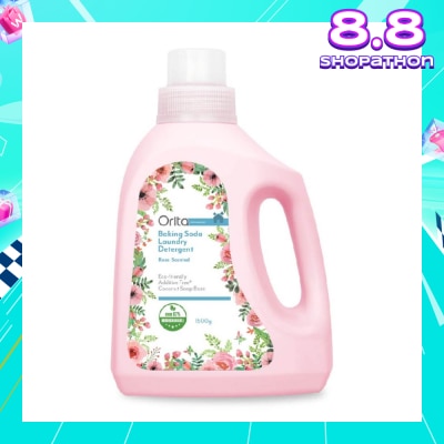 ORITA Eco-Friendly Coconut Soap Base Baking Soda Laundry Detergent Rose Scented Addictive Free 1500g
