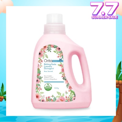 ORITA Eco-Friendly Coconut Soap Base Baking Soda Laundry Detergent Rose Scented Addictive Free 1500g