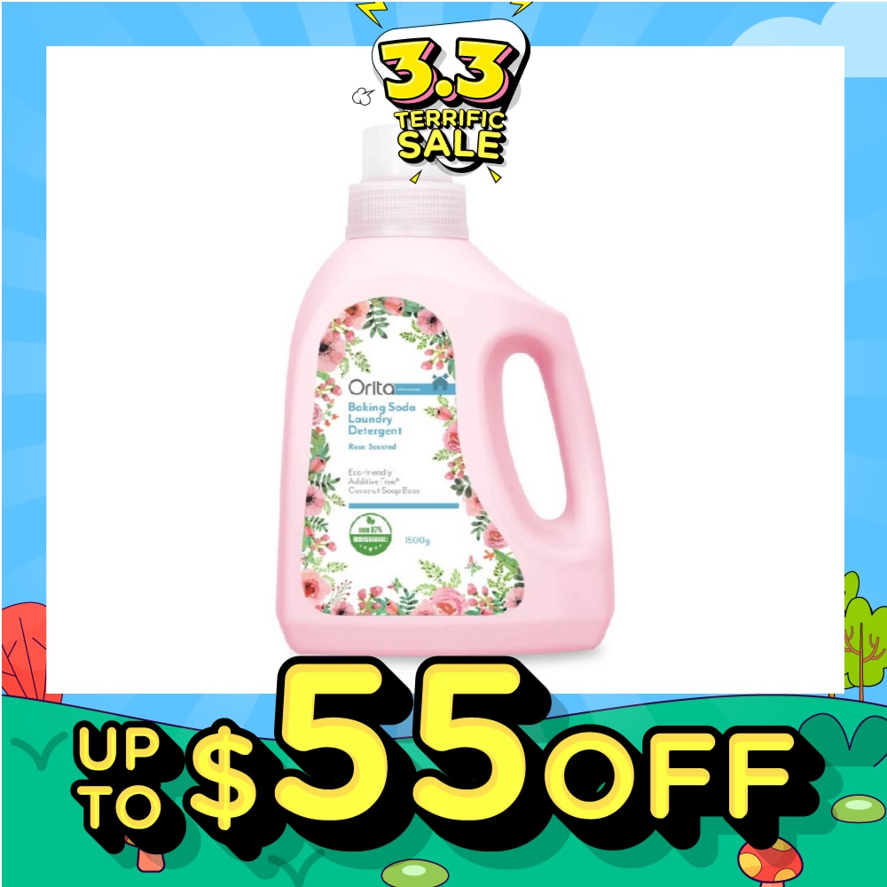 Eco-Friendly Coconut Soap Base Baking Soda Laundry Detergent Rose Scented Addictive Free 1500g