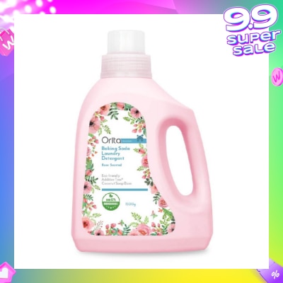 ORITA Eco-Friendly Coconut Soap Base Baking Soda Laundry Detergent Rose Scented Addictive Free 1500g