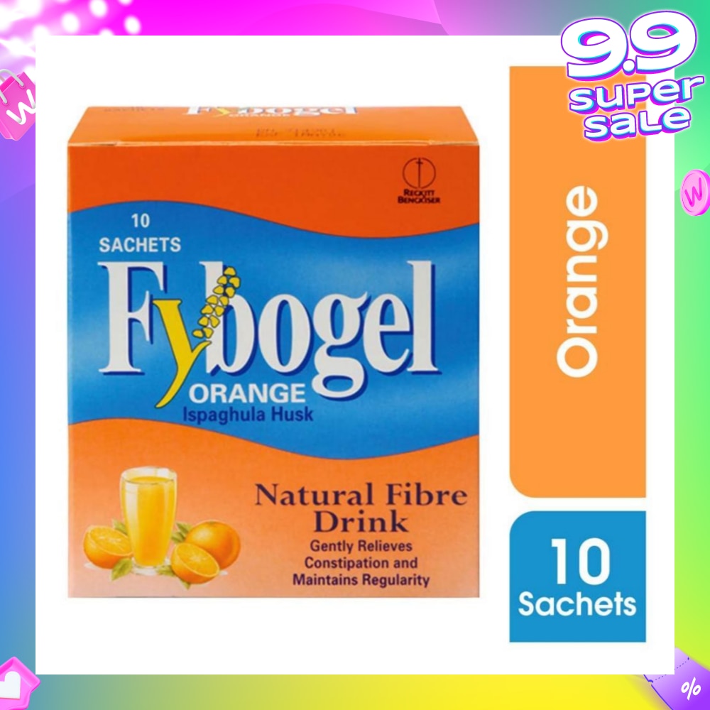 Natural Fibre Drink Sachet Orange Flavour (Gently Relieves Constipation) 10s