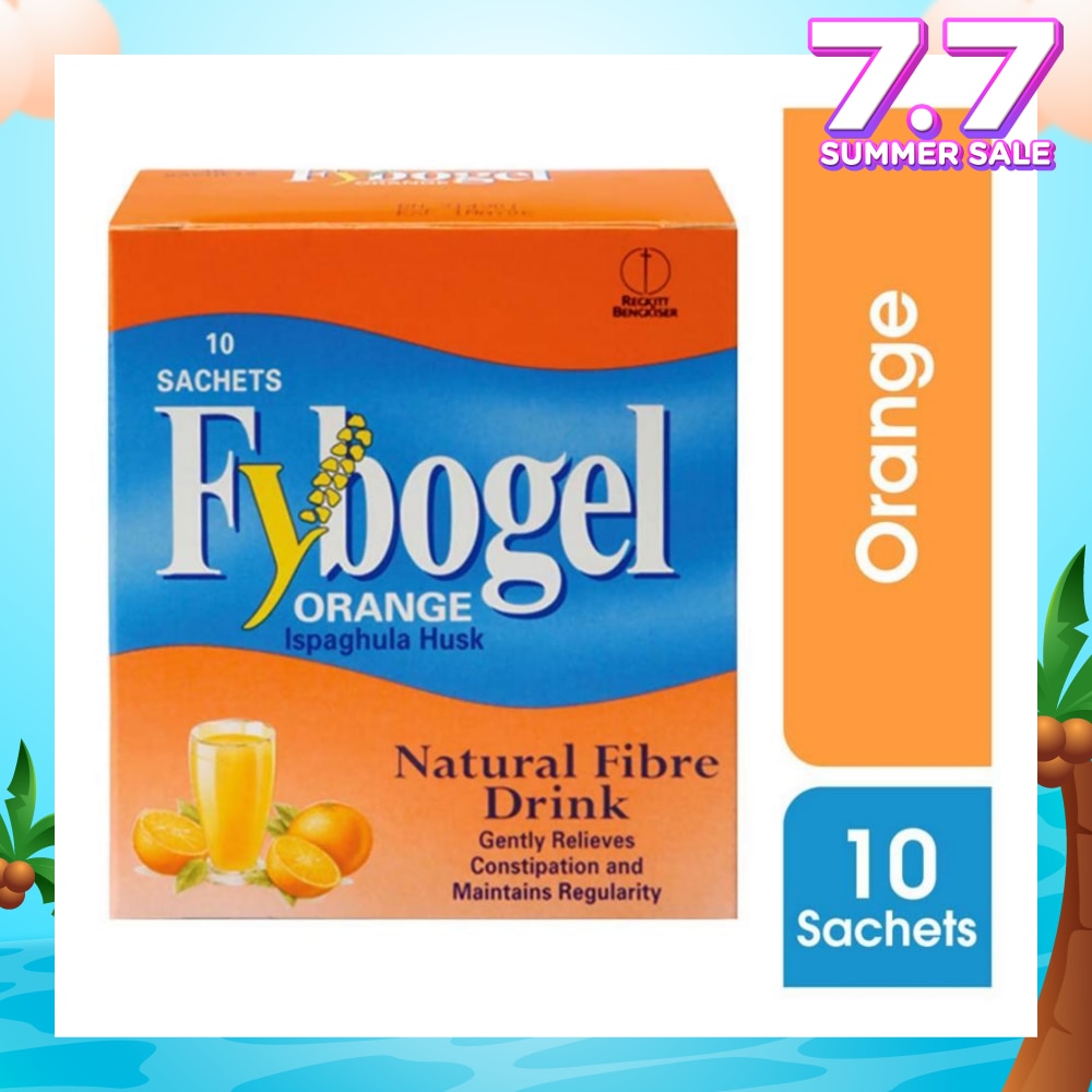 Natural Fibre Drink Sachet Orange Flavour (Gently Relieves Constipation) 10s