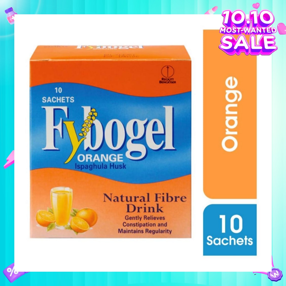 Natural Fibre Drink Sachet Orange Flavour (Gently Relieves Constipation) 10s