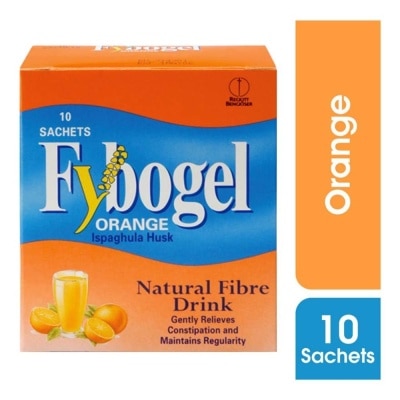 FYBOGEL Natural Fibre Drink Sachet Orange Flavour (Gently Relieves Constipation) 10s