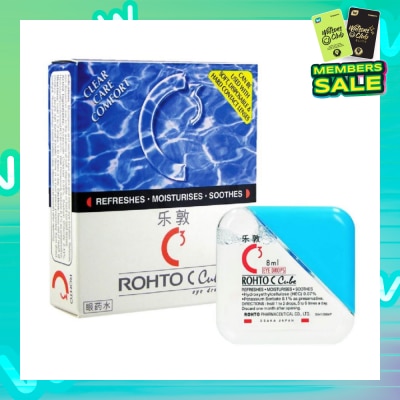 ROHTO EYE DROPS C Cube Eye Drops (Sterile + Contact Lens Friendly + Clear Care Comfort) 8ml