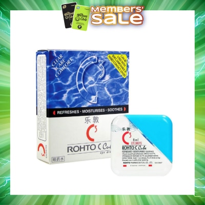 ROHTO EYE DROPS - C Cube Eye Drops (Sterile + Contact Lens Friendly + Clear Care Comfort) 8ml