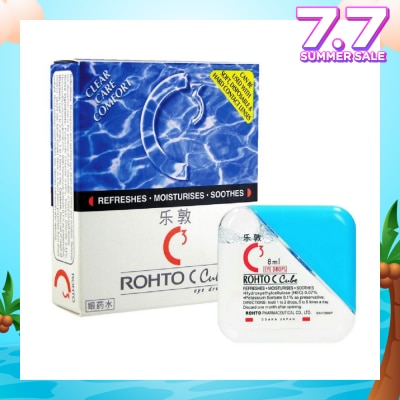 ROHTO EYE DROPS C Cube Eye Drops (Sterile + Contact Lens Friendly + Clear Care Comfort) 8ml