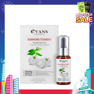 EVANS Diamond Tomato Youth Serum Anti-Aging Probiotics Repair Complex (Suitable for All Skin Types) 30ml