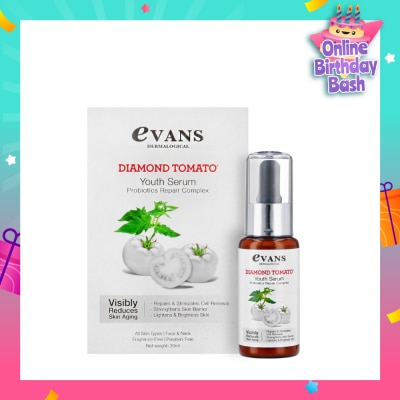 EVANS Diamond Tomato Youth Serum Anti-Aging Probiotics Repair Complex (Suitable for All Skin Types) 30ml