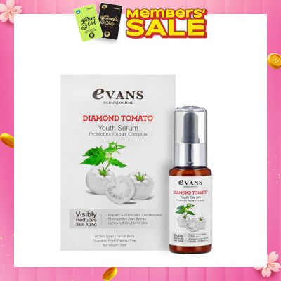 EVANS Diamond Tomato Youth Serum Anti-Aging Probiotics Repair Complex (Suitable for All Skin Types) 30ml