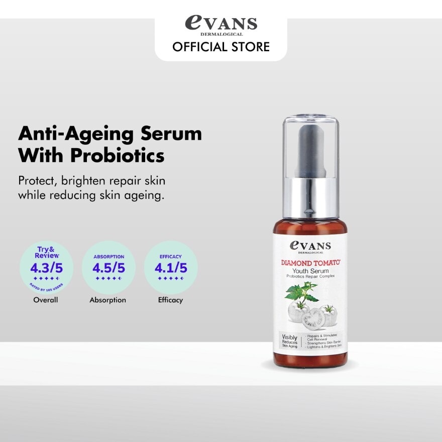 Diamond Tomato Youth Serum Anti-Aging Probiotics Repair Complex (Suitable for All Skin Types) 30ml