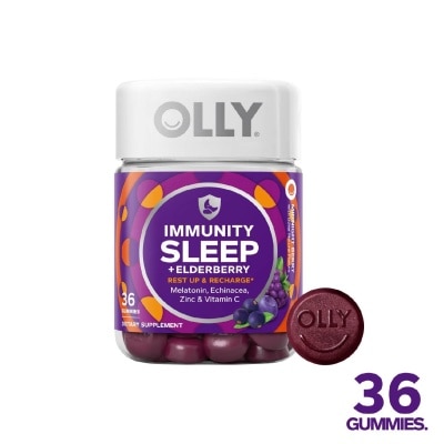 OLLY Immunity Sleep Chewable Gummy Supplements with Vitamin C (For Immune Support & Quality Sleep) 18 Day Supply 36s