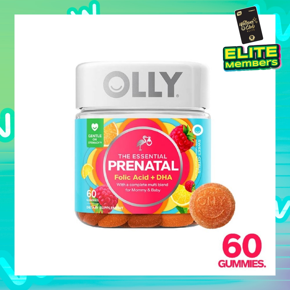 The Essential Prenatal Chewable Gummy Multivitamins with Folic Acid + DHA 30 Day Supply 60s