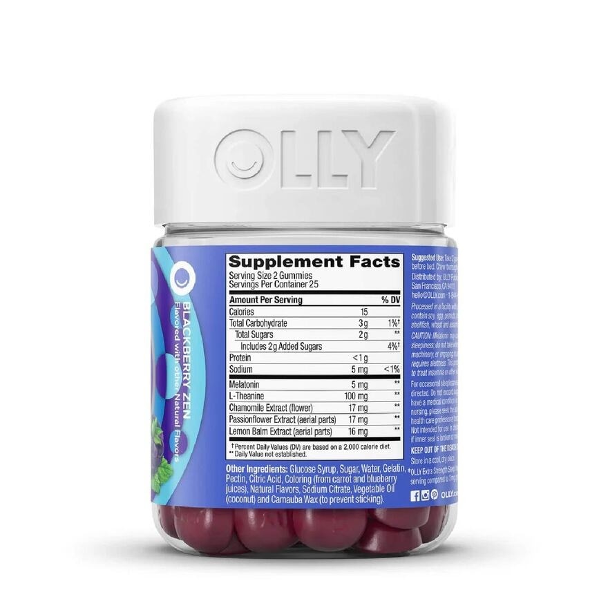 Extra Strength Sleep Chewable Gummy Supplements (For Healthy Sleep Cycle) 25 Day Supply 50s