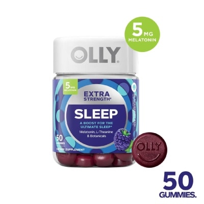 OLLY Extra Strength Sleep Chewable Gummy Supplements (For Healthy Sleep Cycle) 25 Day Supply 50s