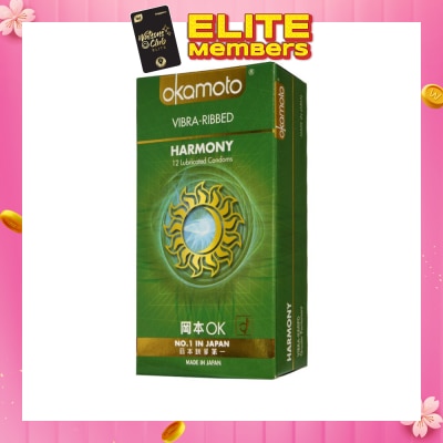 OKAMOTO® Harmony Vibra Ribbed 12s