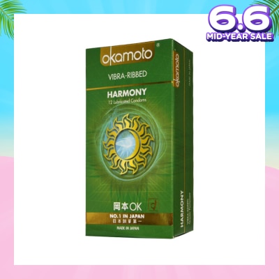 OKAMOTO® Harmony Vibra Ribbed 12s