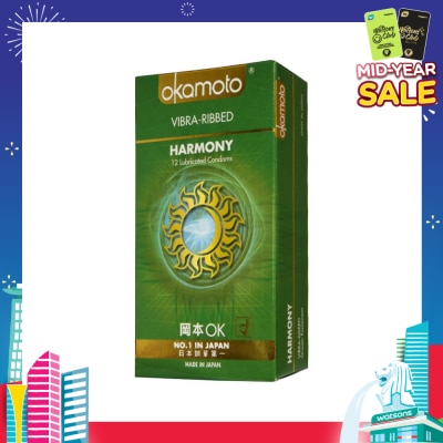 OKAMOTO® Harmony Vibra Ribbed 12s