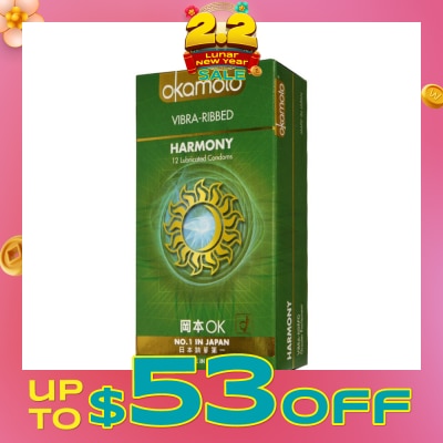 OKAMOTO® Harmony Vibra Ribbed 12s